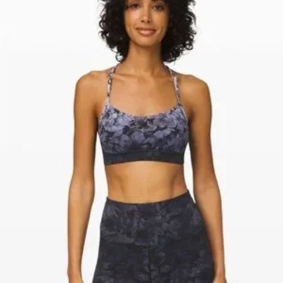 Lululemon Flow Y Nightfall Blossom Bra Size 6 - Picture 4 of 9